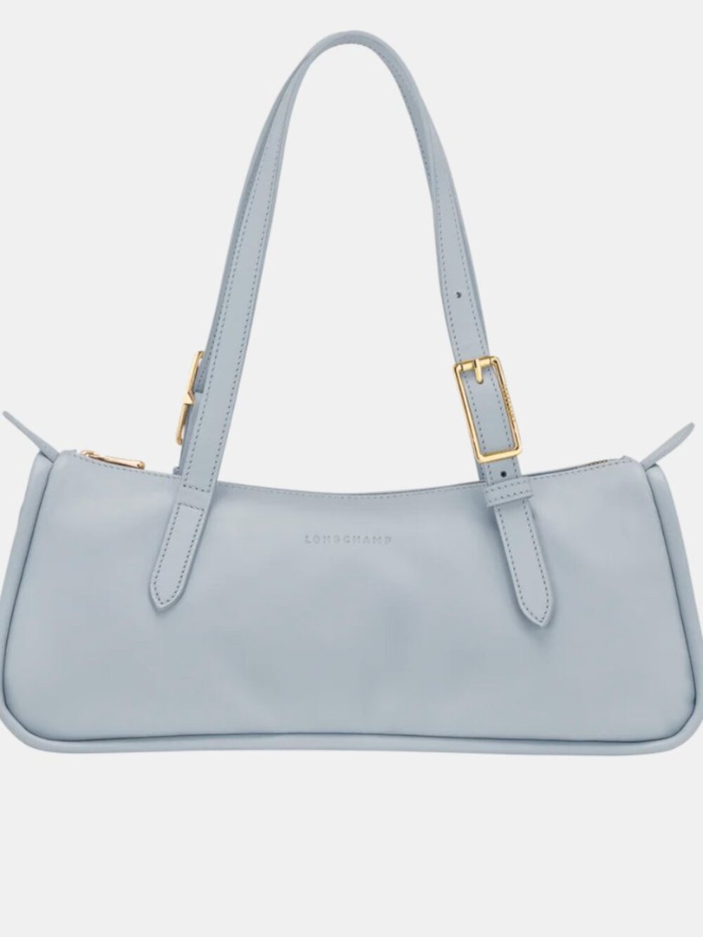 NWOT Longchamp Looong L Shoulder Bag Sky Blue - Picture 2 of 7